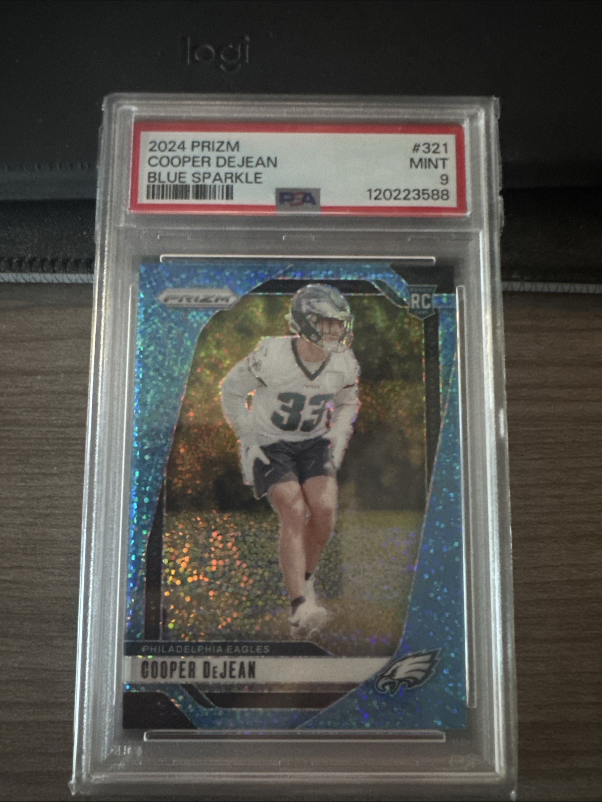 2024 Panini Prizm - Rookies Cooper DeJean #321 Blue Sparkle Prizm /96 (RC)
