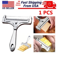 Stainless Steel Cheese Slicer Perfectly Adjustable Thickness Wire Cheese Cutter