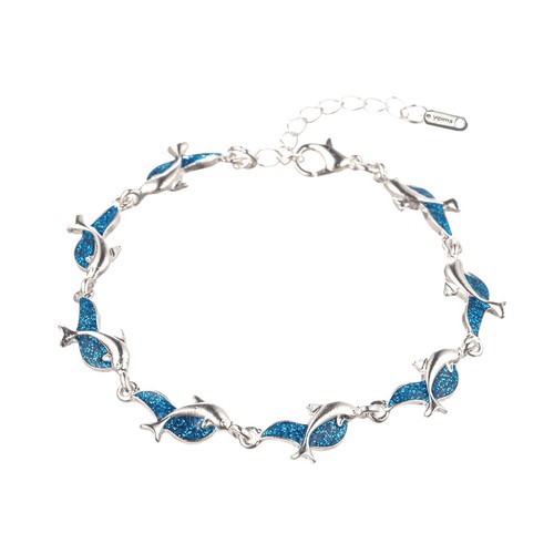 Delfin Armband, Damen Mode Delphin Bettelkette Armreif Party Ozean Schmuck G - Bild 1 von 7