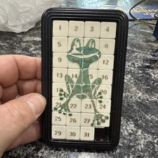 Vintage 1970-1980’s Drueke's Frog Puzzle Sliding Tiles - 31 Tile Pieces Ages 5+