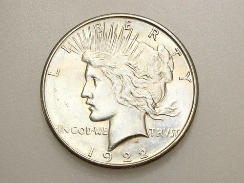 1922-S $1 PEACE SILVER ONE DOLLAR CH/GEM BU