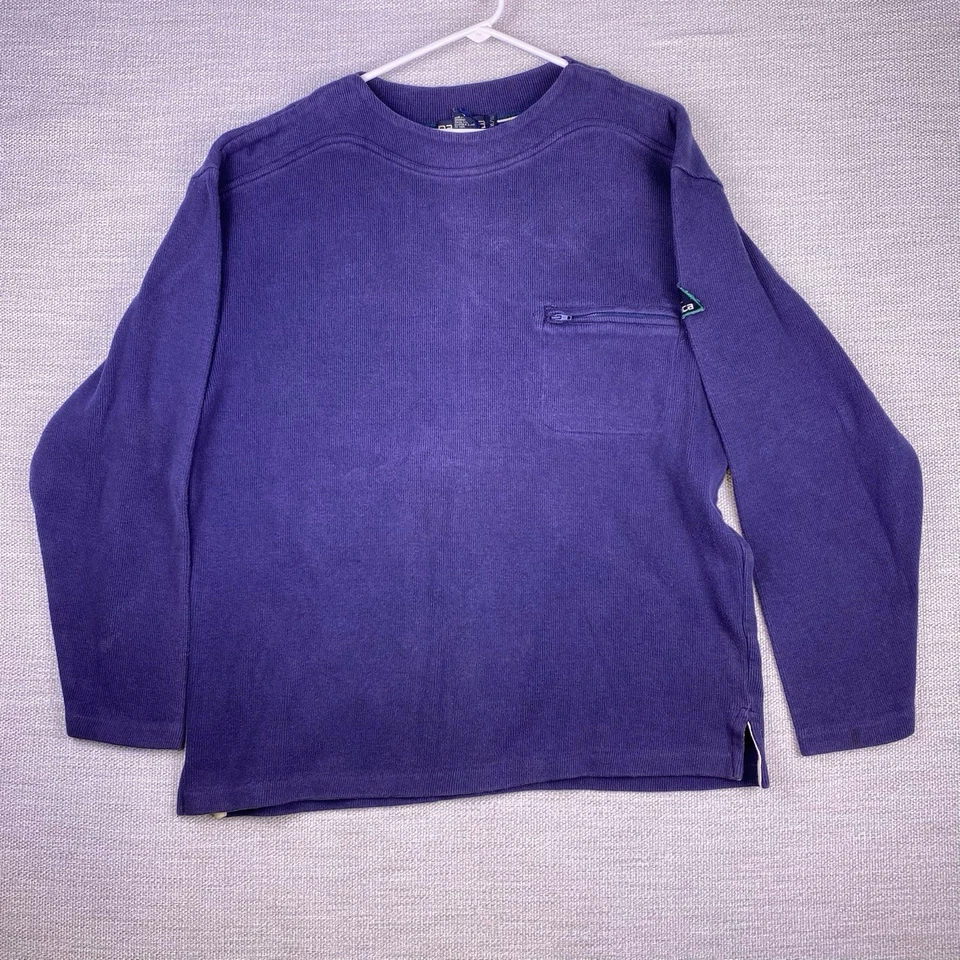90s Nautica Sweater XL Mens Pullover Pocket Faded Navy Normcore GUC - Image 2 of 4