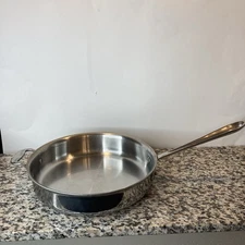 All Clad Stainless Steel 3 QT 11 inch Sauté Skillet Frying Pan Cook No Lid