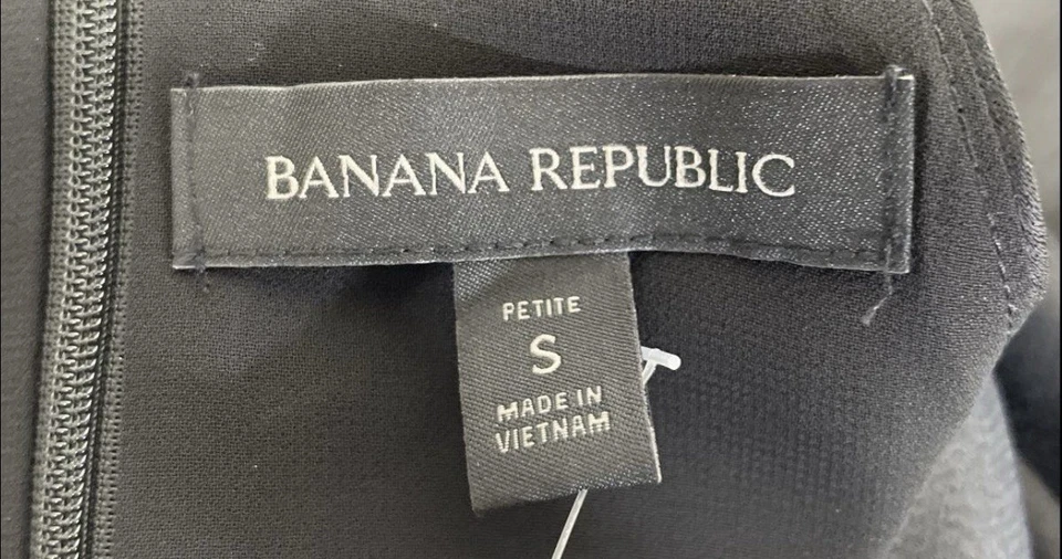Nuevo con etiquetas Vestido de Cóctel Banana Republic Negro con Cremallera Talla S Pequeño Foto 4 de 4
