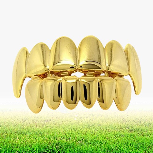 Hip Hop Hip Hop Jewelry Golden and Bottom Set and bottom set - Picture 10 of 11