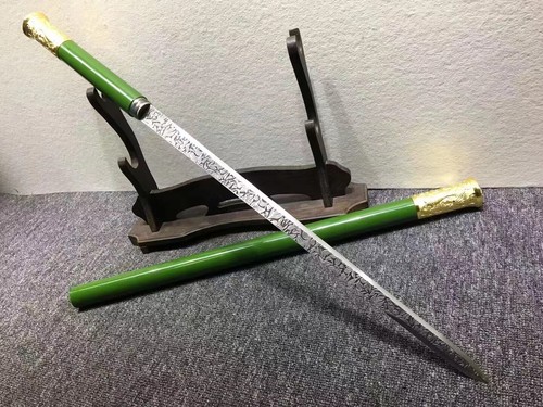 Chinese KungFu Sword Outdoor Hunting Spear Battle Knife High Carbon Steel Sharp - Picture 4 of 7
