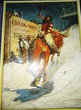 N.C. Wyeth 1907 "Bronco Rider” NEW AUTHORIZED REPRINT Horse Cowboy