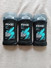 3 AXE APOLLO SAGE  CEDARWOOD 48HR FRESH SCENT DEODORANT MEN ALUMINUM FREE 3 OZ