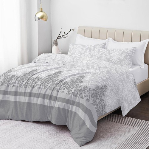 Bedruckte Bettdecke Bezug Wendebettwäsche Set + Spannbettlaken Doppel Kingsize - Bild 18 von 140