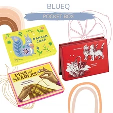 BlueQ Pocket Box Small Tin Trinket Case | 4.25" X 0.75"