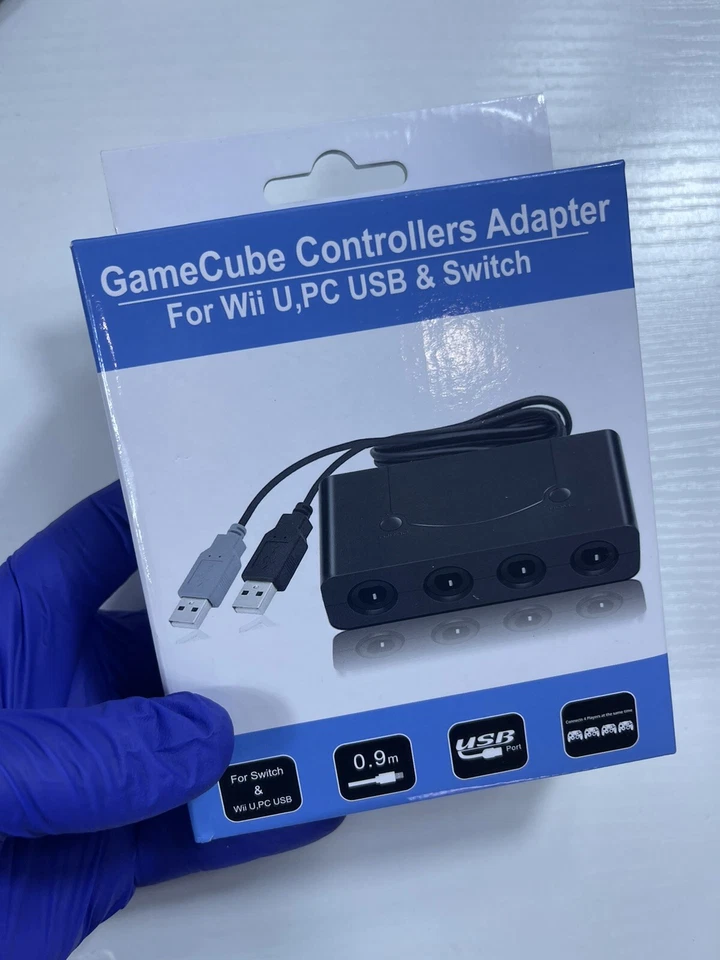 4 Port GameCube Controller Adapter for Nintendo Switch Wii U PC Super Smash Bros - Image 2 of 3