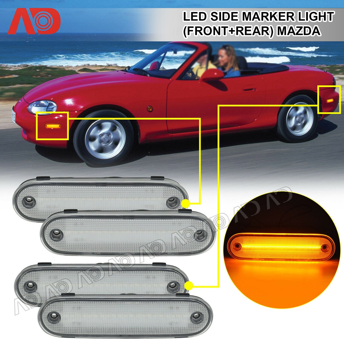 Mazda MX-5 LEDテールランプ スモーク 2個セット Amazon.com: Exterior Accessories - Black Smoked Full LED