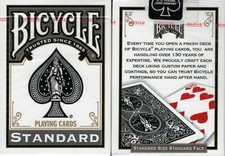 Black Standard Bicycle Playing Cards Poker Size Deck USPCC New Sealed