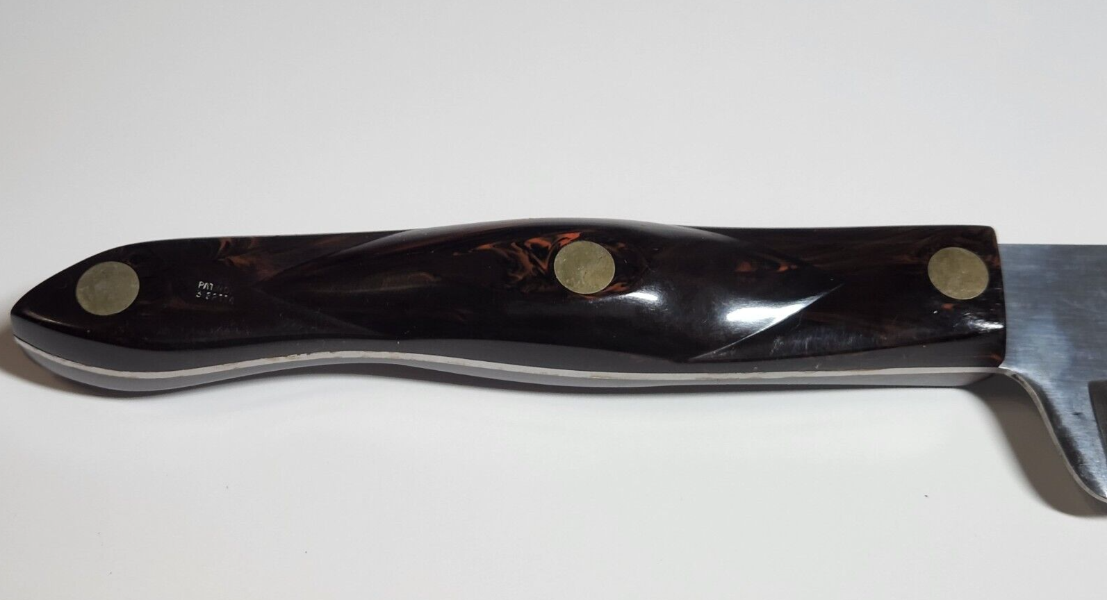 CUTCO 1725 9.25" French Chief Knife Dark Brown Swirl Handle MADE IN USA