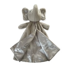 Baby Gund Bubbles Elephant Huggybuddy Lovey Security Blanket Gray Satin Lined