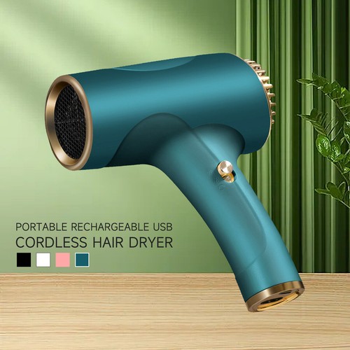 Cordless Hair Dryer Low-Heat USB Rechargeable Hair Blow Dryer for All Hair Types - Picture 14 of 19