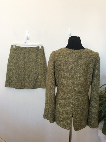 Gonna nuova con etichette Linda Allard Ellen Tracy misto lana tweed granito taglia 8/10. $530 - Foto 7 di 8