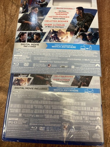 Gemini Man Blu ray/DVD New Will Smith Mary Elizabeth Winstead w/Slipcase - Picture 2 of 2