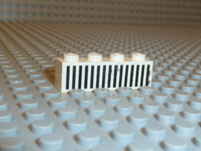 LEGO  Space Classic 1x Stein 1x4 weiß mit Grill schwarz 3010p04 white F2363