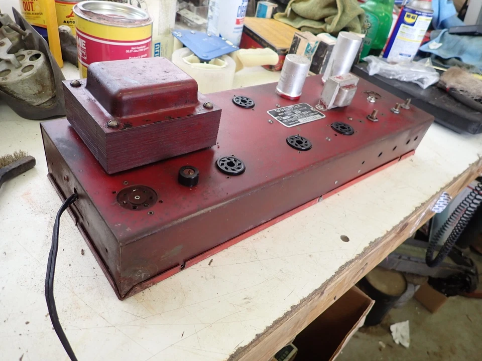 1946 1947 Wurlitzer Modelos 1015/1080 Tubo Audio Amplificador Tipo Tubo Foto 3 de 4