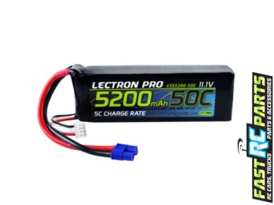 Lectron Pro 111v 5200mah 50c Lipo Battery  Ec3 Connector CMS3S5200-50E