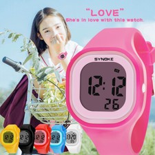 Fashion Waterproof LED Sports Digital Electronic Wrist Watch for Kids Boys Girls