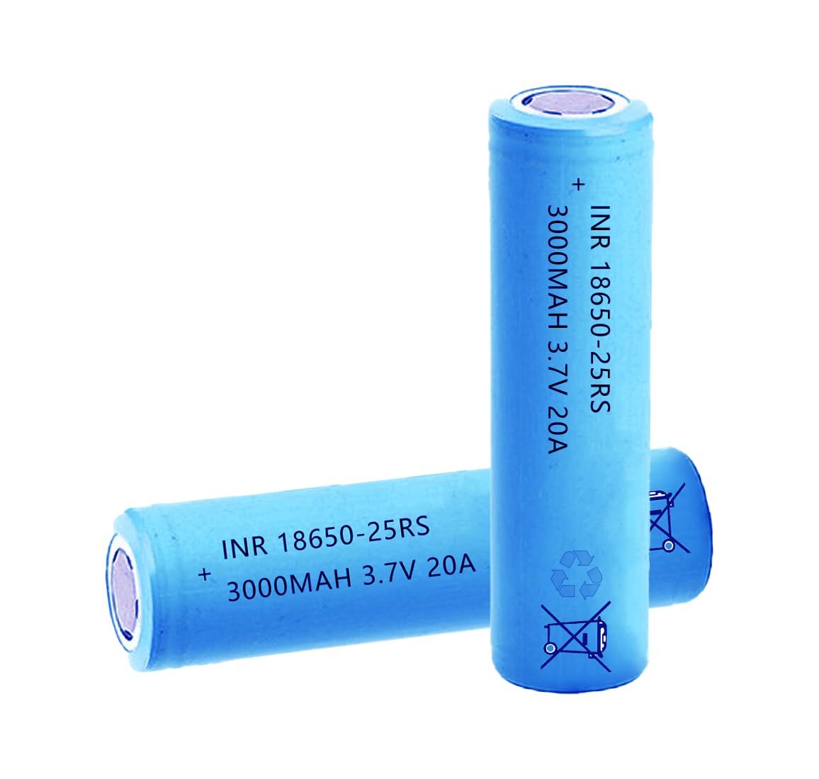 2 Pack 3.7 Volt Rechargeable Battery 3000mAh Flat Top Li-ion Battery for Flas...