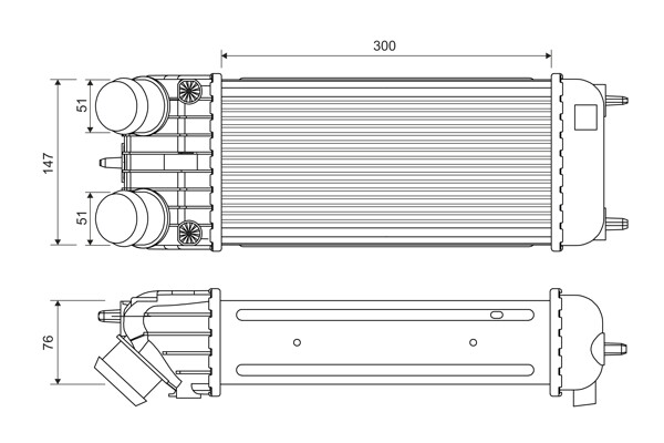818385 VALEO Intercooler, charger for CITROËN,DS,PEUGEOT