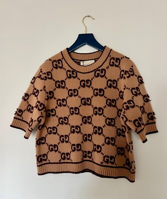 Woman Gucci Wool Jacquard Top - Size Medium 