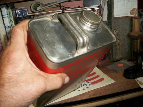 KINNEY VACUUM OIL NEW YORK AIR BRAKE CO TRUCKING 1 GALLON CAN ORIGINAL EMPTY OIL - Picture 4 of 6