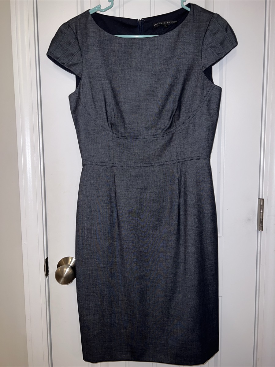 Antonio Melani Dress 4 Sheath Slate Straight Business Casual  display picture 3