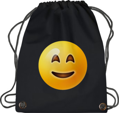 U24  Turnbeutel Sportbeutel Gymbag Smily lächelnd