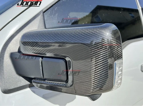 Real Carbon Side Mirror Cap Cover For Ford F150 2021-25 Raptor R Lariat Platinum