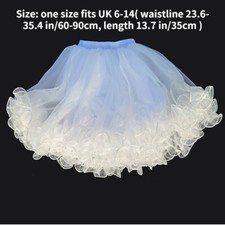Women Ruffle Organza Mesh Petticoat Crinoline Underskirt Tutu Skirt Cosplay
