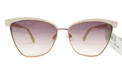 Ophelia Roe Gold & Ivory Geometric Cat Eye Sunglasses 100%UVA-UVB 5208FGL020