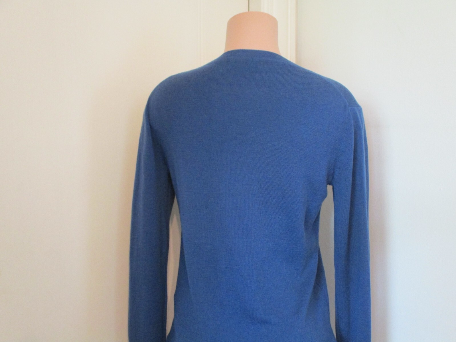 MASSIMO DUTTI 100% WOOL BLUE LONG SLEEVE PULLOVER… - image 3