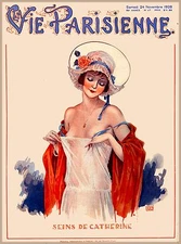 1928 La Vie Parisienne Seins French Nouveau France Travel Advertisement Poster