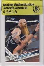 Erick Rowan Signed 2017 Topps WWE Then Now Forever Bronze Card #145 BAS COA AEW