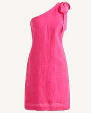 NEW WITH TAGS J.Crew Pink One Shoulder Linen Shift Dress (XL)