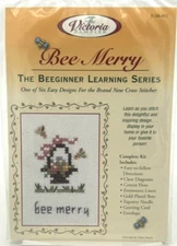 The Victoria Sampler Beeginner Cross Stitch Kit (bee merry) JCSB-#02