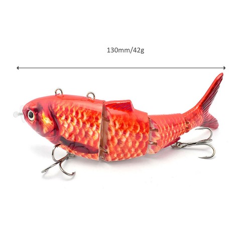 Robotic Swimming Lures Fishing Auto Electric Bait Wobblers 4 Segment Swimbait - Picture 11 of 20