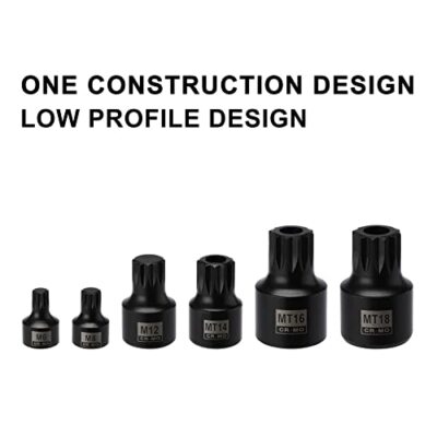 Mayouko 9PCS 1/4, 3/8, 1/2 Drive Low Profile Triple Square Bit