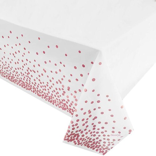 Anniversary Party Supplies Plastic Tablecloths Party Dining Gold Dot Confetti BB - Imagen 8 de 21