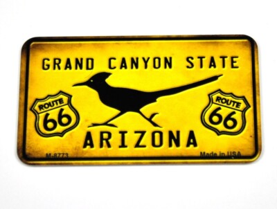 USA Arizona Roadrunner Route 66 Magnet Blechschild License Plate Style