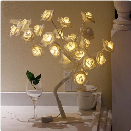 Elegant Rose Tree Lights Artificial Flower Night Light Valentine's Day Gift - Picture 4 of 25