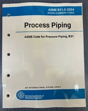 ASME B31.3 2024 PROCESS PIPING CODE BOOK