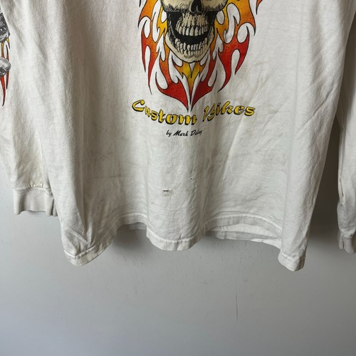 Camiseta De Colección Envejecida Y2K Thunder Struck Personalizada Bicicletas Adulto Blanca Pequeña - Imagen 16 de 16