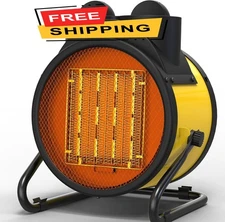 Calefactores de exterior para patio, calefactor portátil de garaje de 1500 W con