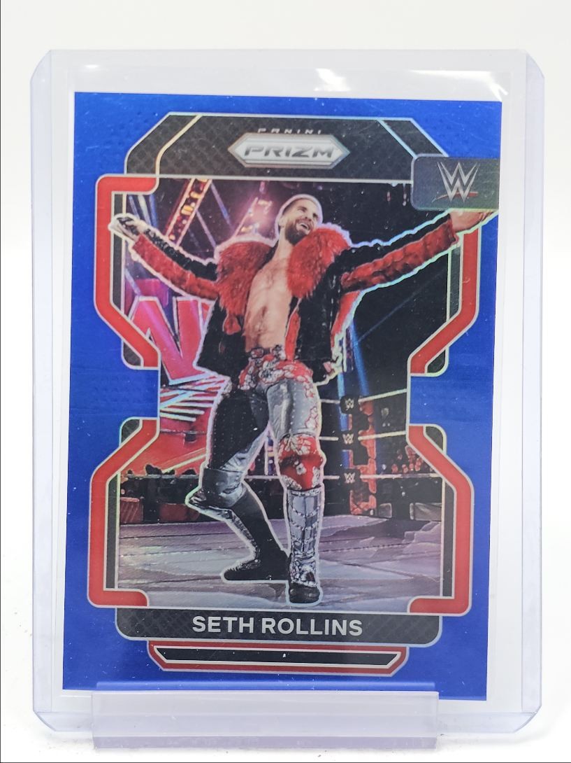 SETH ROLLINS 2022 PANINI PRIZM WWE BLUE RAW #111 /199 Q4193