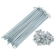 Rayons vélo universels 12G 149mm pour roue, téton acier carbone galvanisé argent